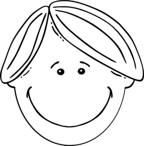 292x297 Boy Black Amp White Clip Art