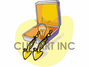 300x225 Gold Earring Clipart 1966786