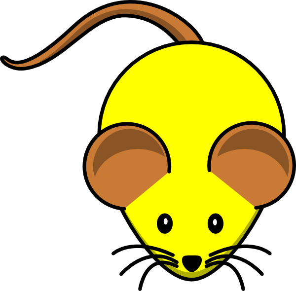 600x590 Yellow Mouse W Brown Ears Clip Art