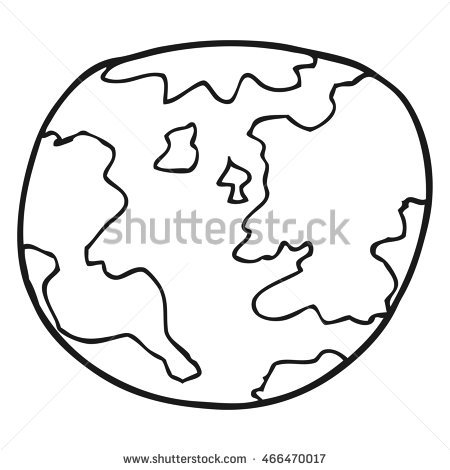 450x470 Drawn Earth Black And White