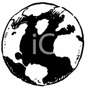 300x300 Earth Black And White Clipart