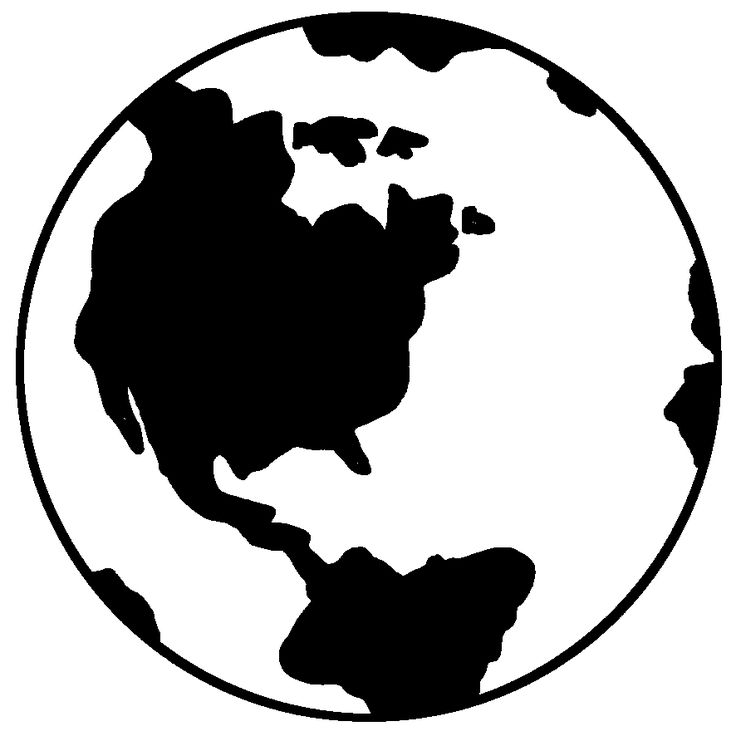 Earth Clipart Black And White | Free download on ClipArtMag