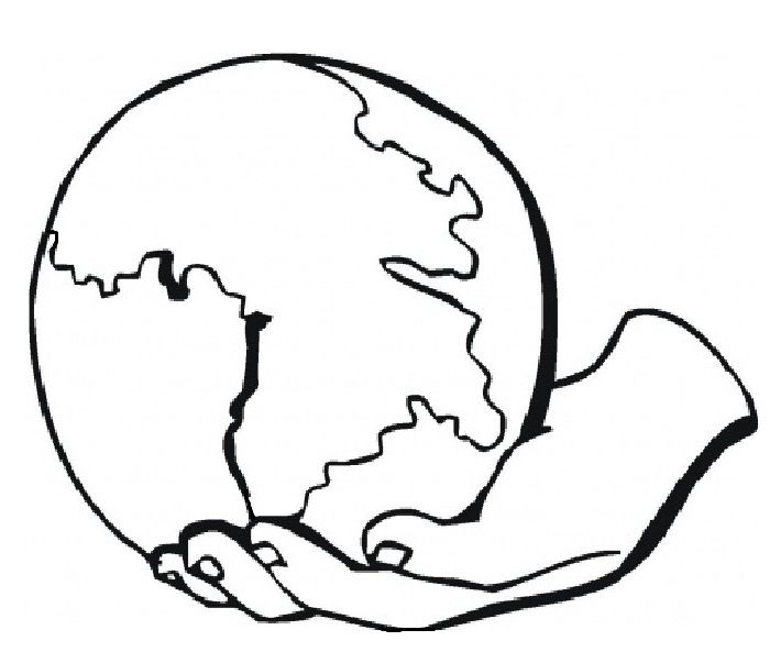 Earth Day Clipart Black And White