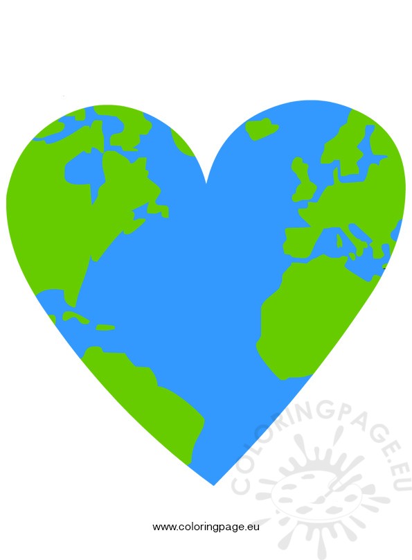 595x808 Earth Clipart Heart Shaped