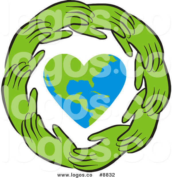 600x620 Royalty Free Clip Art Vector Ring Of Green Hands Around A Heart