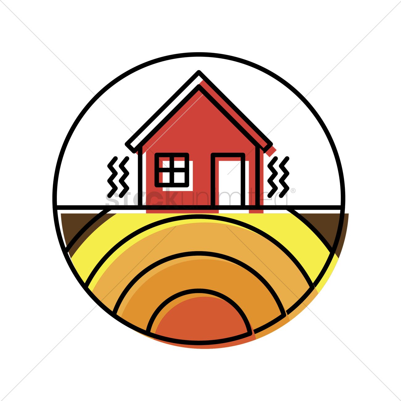 1300x1300 Earthquake Vector Image