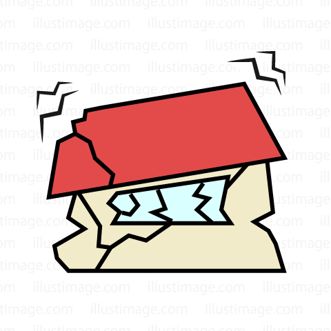 480x480 Earthquake Clipart Destroyed House