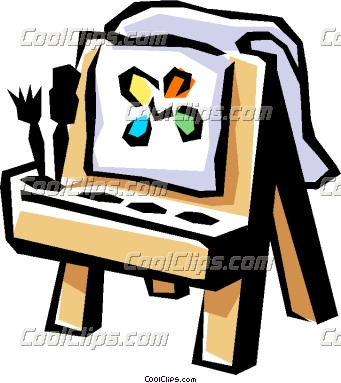 341x383 Artist Easel Clipart