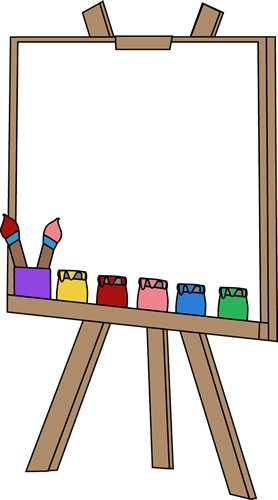 278x500 Blank Paint Easel Clip Art