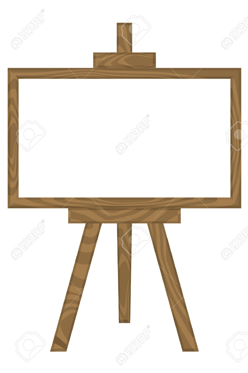 866x1300 Easel Stand Clip Art Clipart