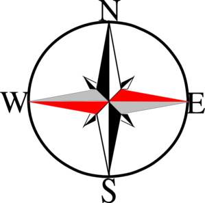 299x297 East West Compass Six Clip Art