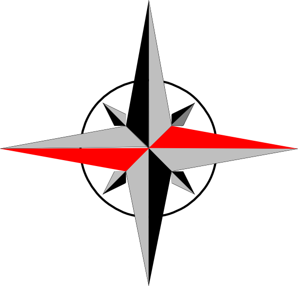 600x577 East West Compass Two Clip Art