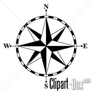325x324 Simple Compass Rose Clip Art