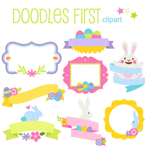 570x570 Easter Frames And Banners Digital Clip Art For Scrapbooking Card