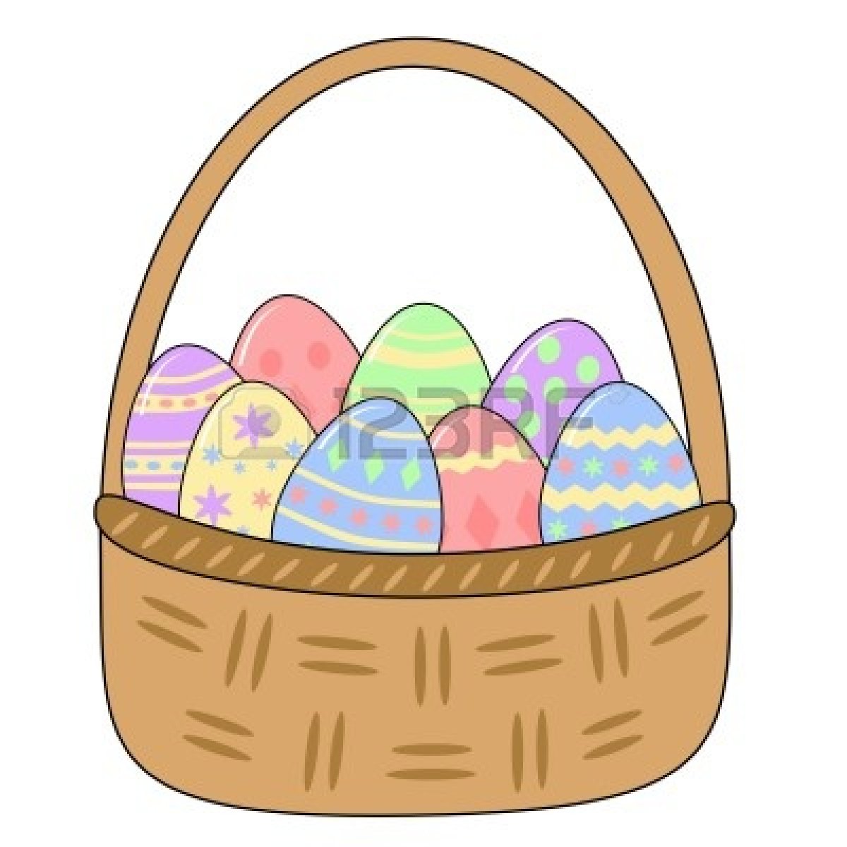 1200x1200 Egg Basket Clipart