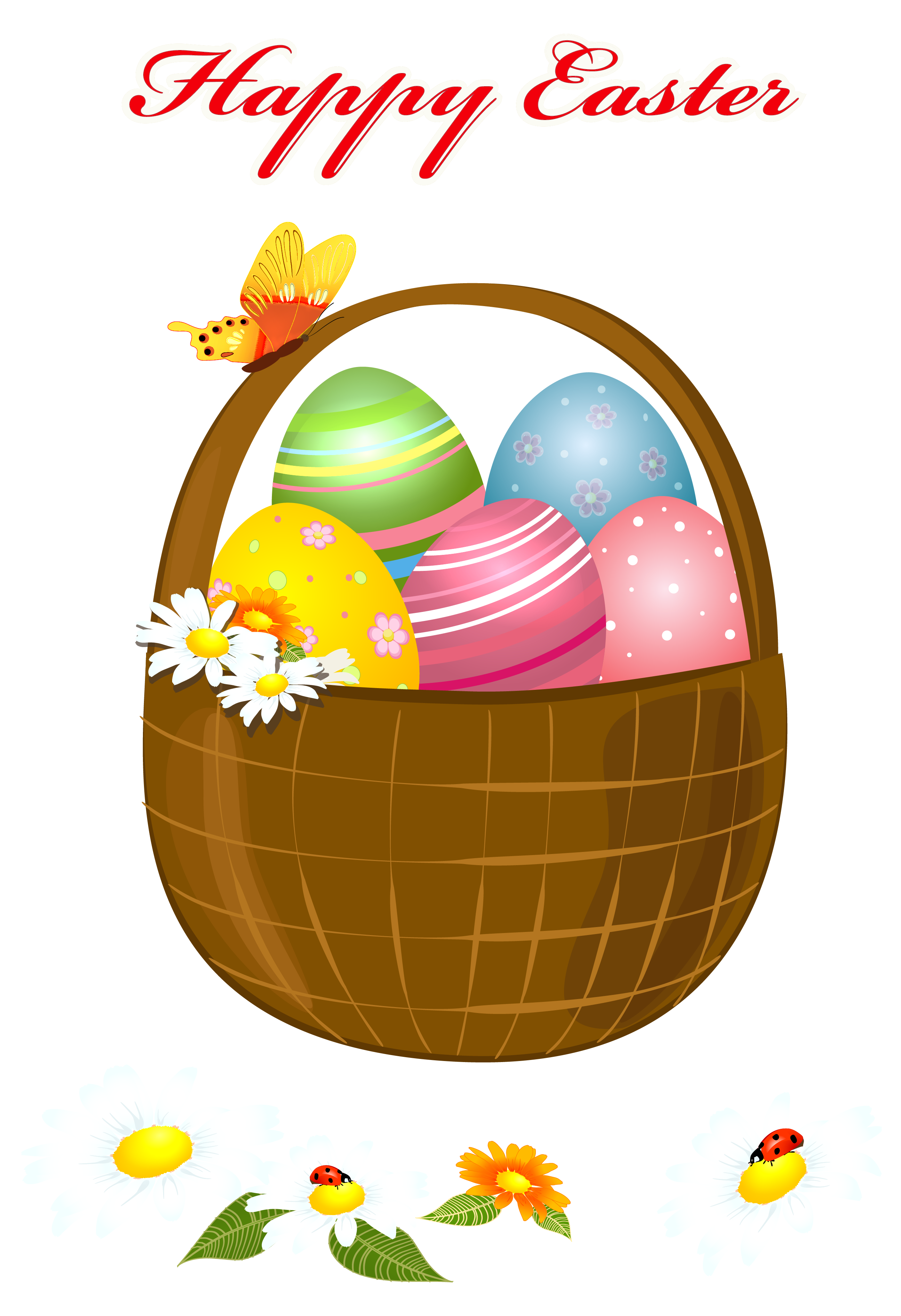 2591x3783 Basket Clipart Happy Easter