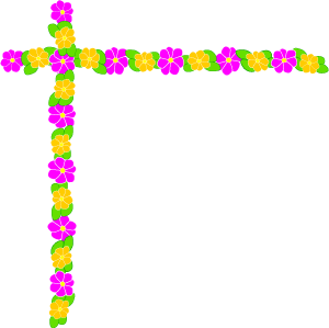 300x299 Easter Flowers Borders Clip Art Happy Easter 2017