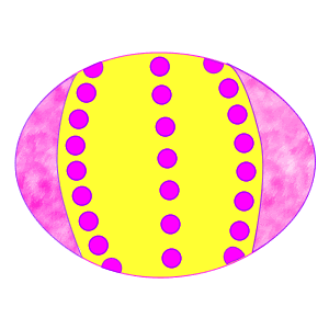 300x300 Pink Polka Dots Easter Egg Clip Art