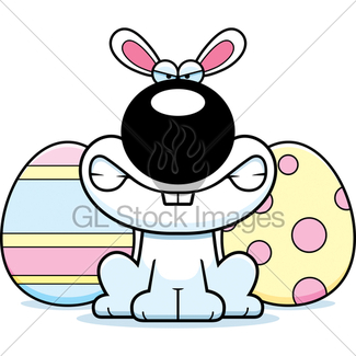 325x325 Angry Cartoon Easter Bunny Gl Stock Images