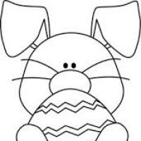 200x200 Easter Bunny Clipart Black And White