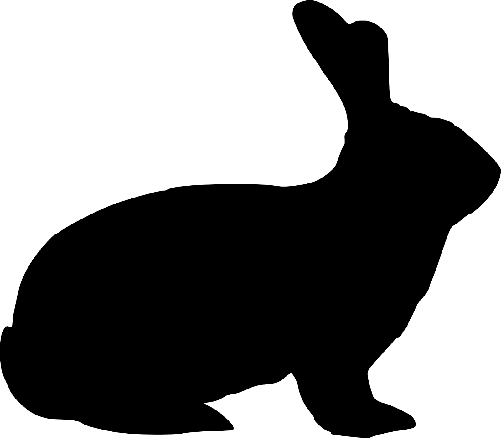 1600x1399 Bunny Clipart Silhouette