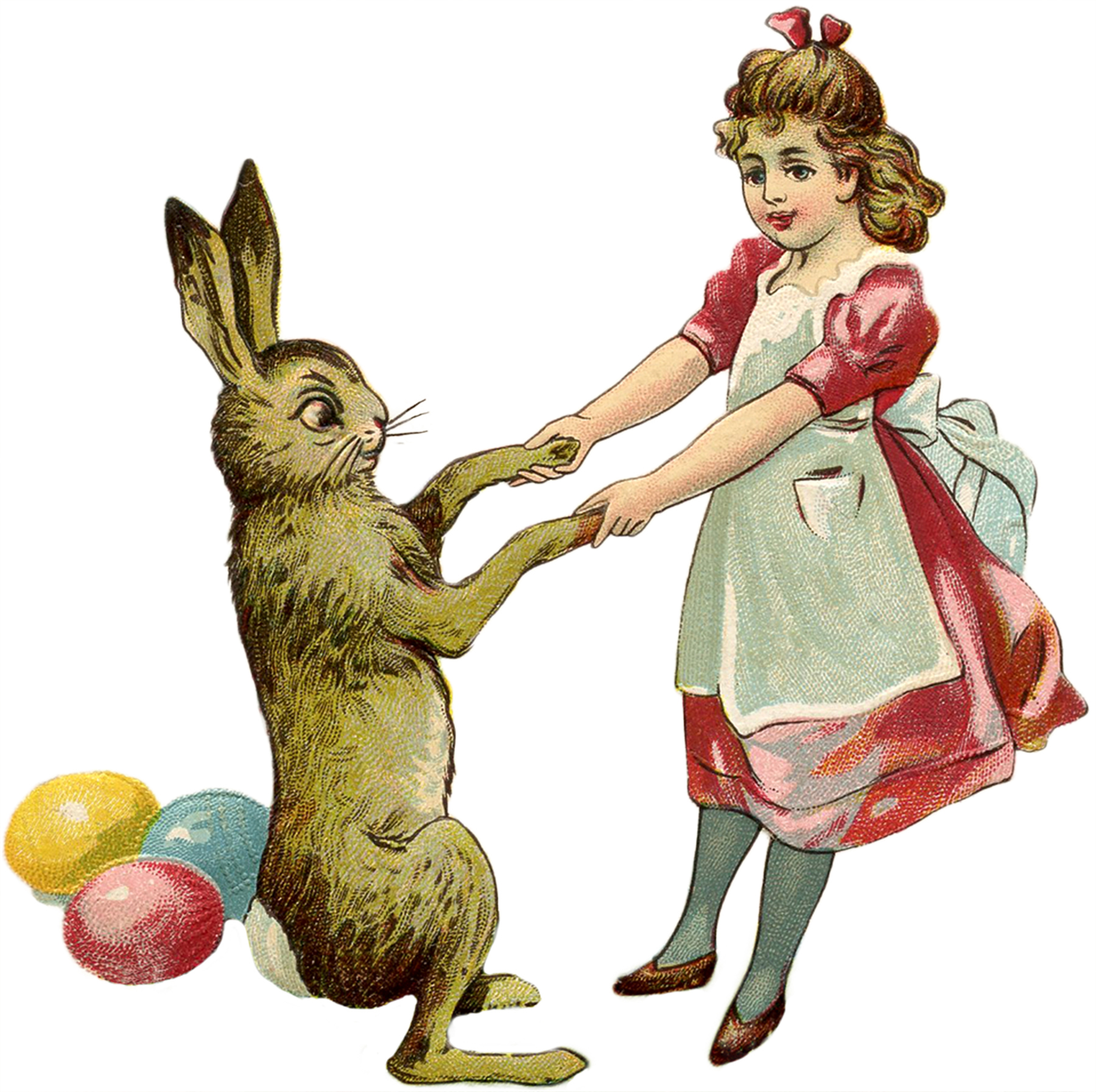 1800x1794 Free Vintage Easter Bunny Images