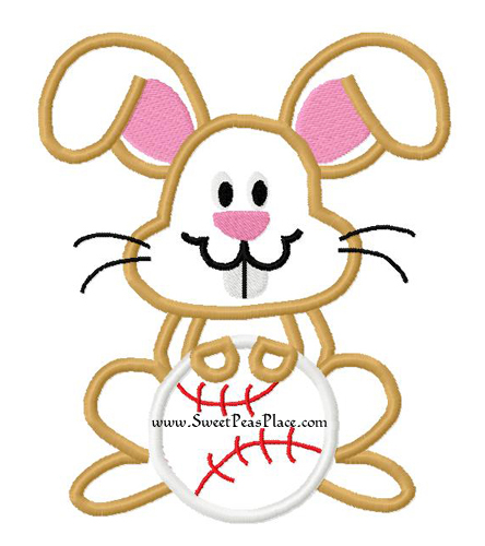 444x500 Easter Designs, Easter Bunny Face Applique Embroidery Design
