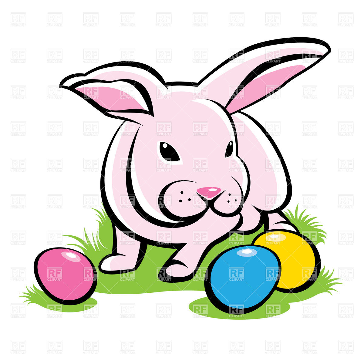 1200x1200 With Easter Eggs Clipart