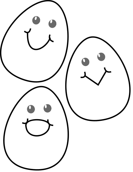 465x602 Free Black And White Easter Clipart
