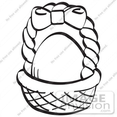 450x450 Royalty Free Black And White Cartoon Clip Art Of An Egg In A Brown