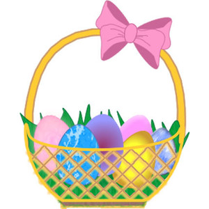 300x300 Easter Egg Basket Clip Art