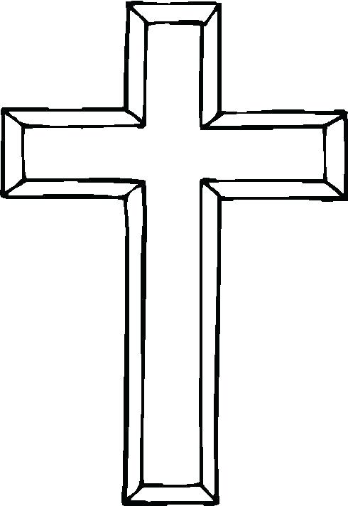 490x712 Easter Clipart Religious Sign Of The Cross Coloring Page Coloring