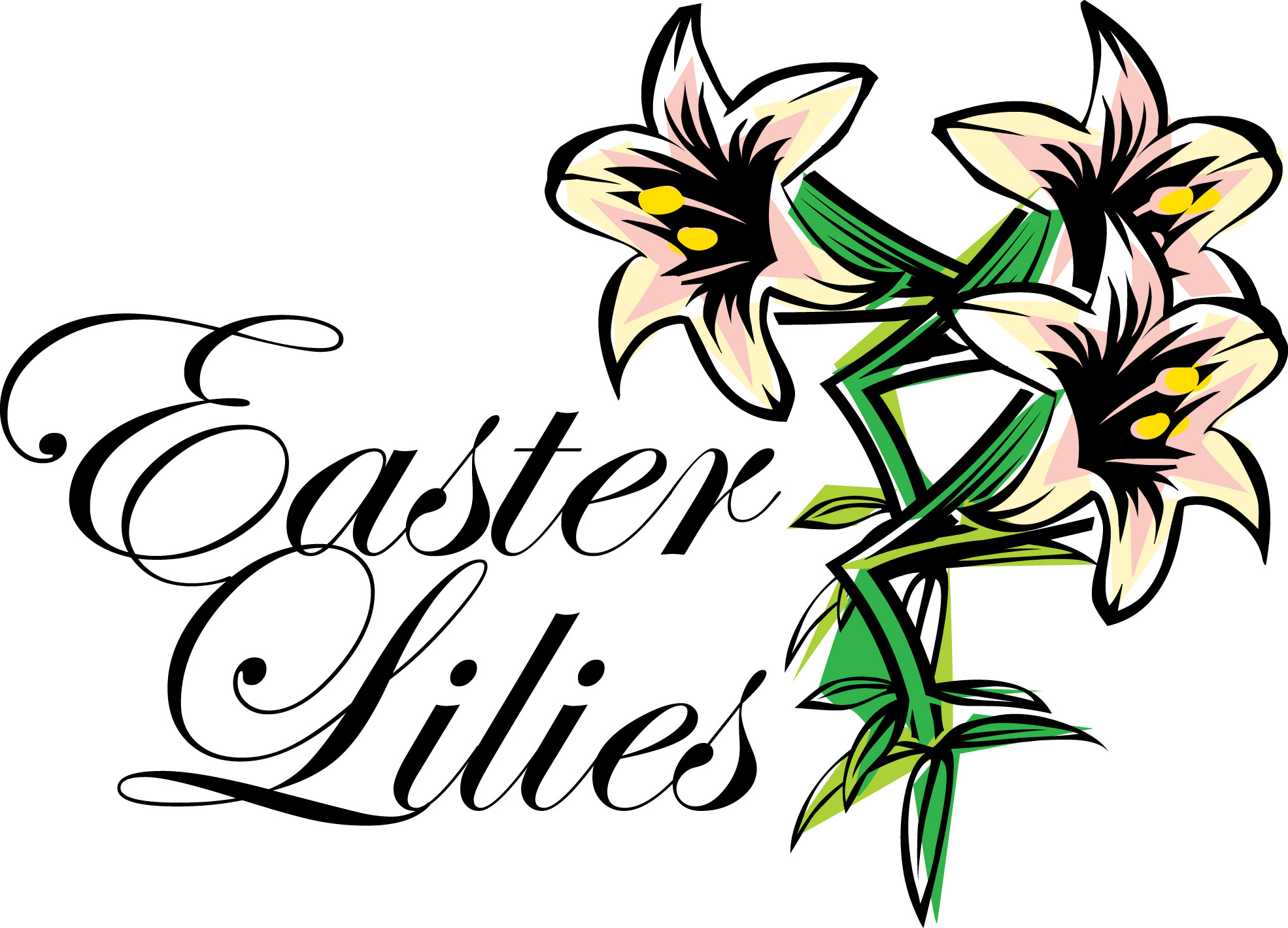 1970x1419 Free Clipart Easter Lily