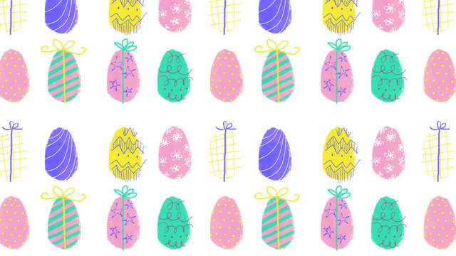 640x360 Easter Egg Clip Art Border
