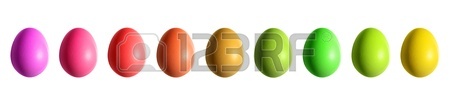 450x105 Colorful Easter Eggs Border Stock Photo, Picture And Royalty Free