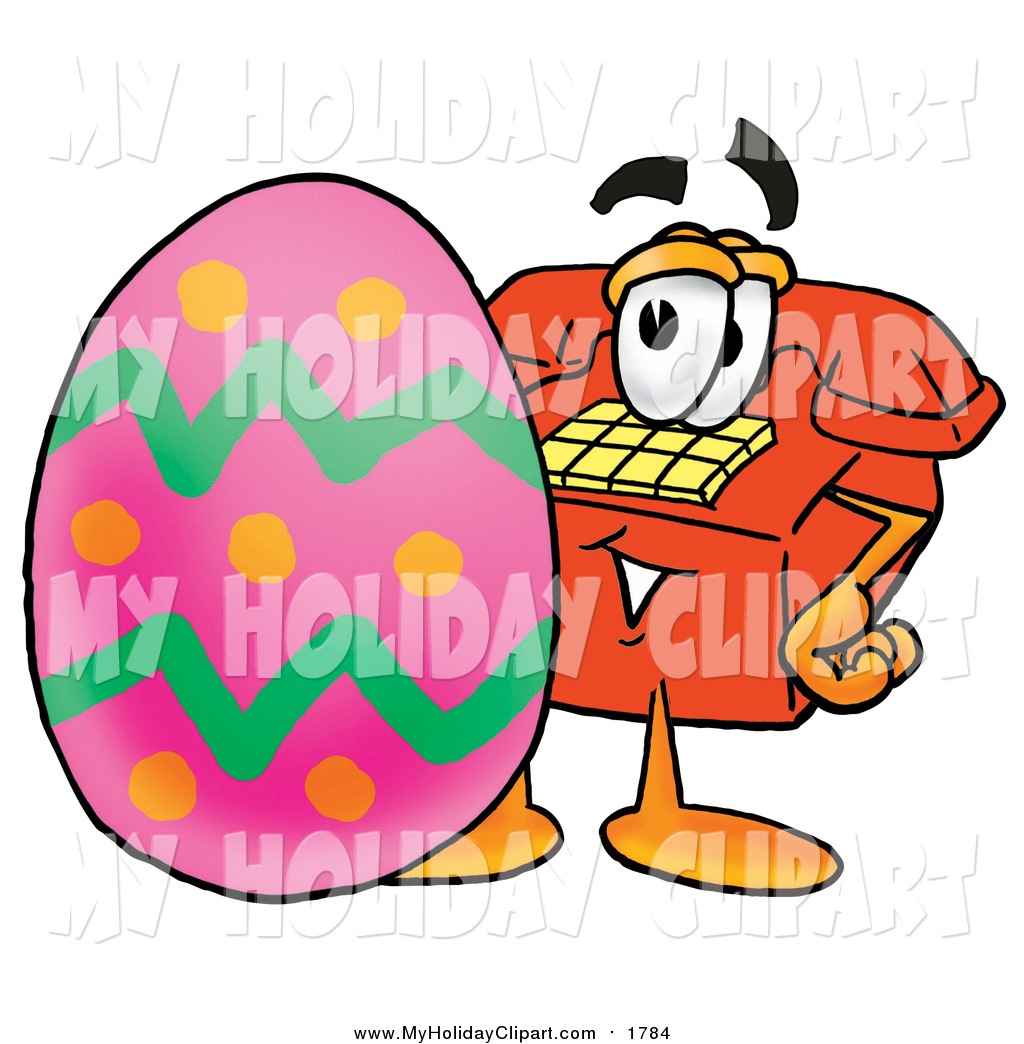 1024x1044 Clip Art Of A Red Telephone With An Easter Egg By Toons4biz