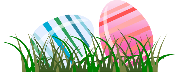 600x257 Easter Eggs In Grass Clipart