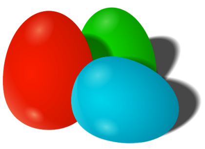 420x306 Free Colored Easter Eggs Clipart