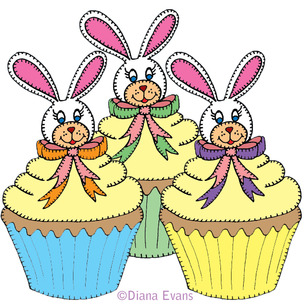 600x600 Easter Cupcake Clipart