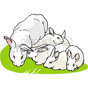 300x300 Royalty Free Rabbits 133346 Clip Art Images, Illustrations