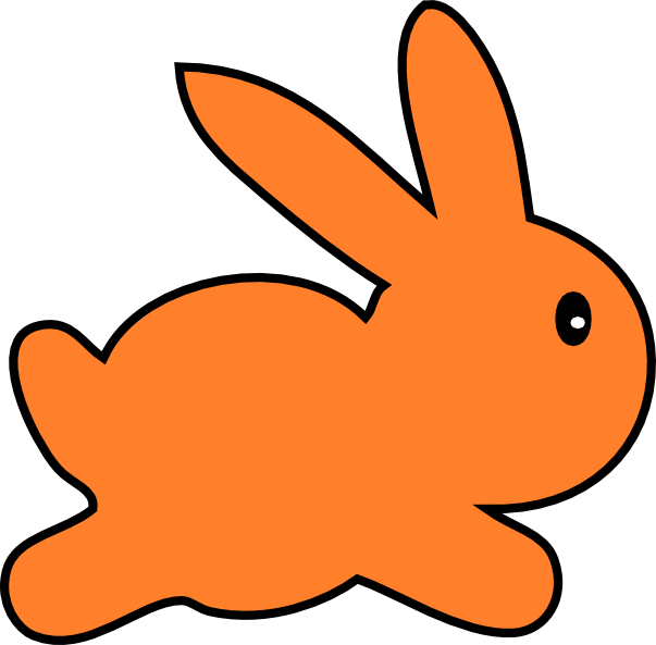 603x593 Orange Clipart Bunny