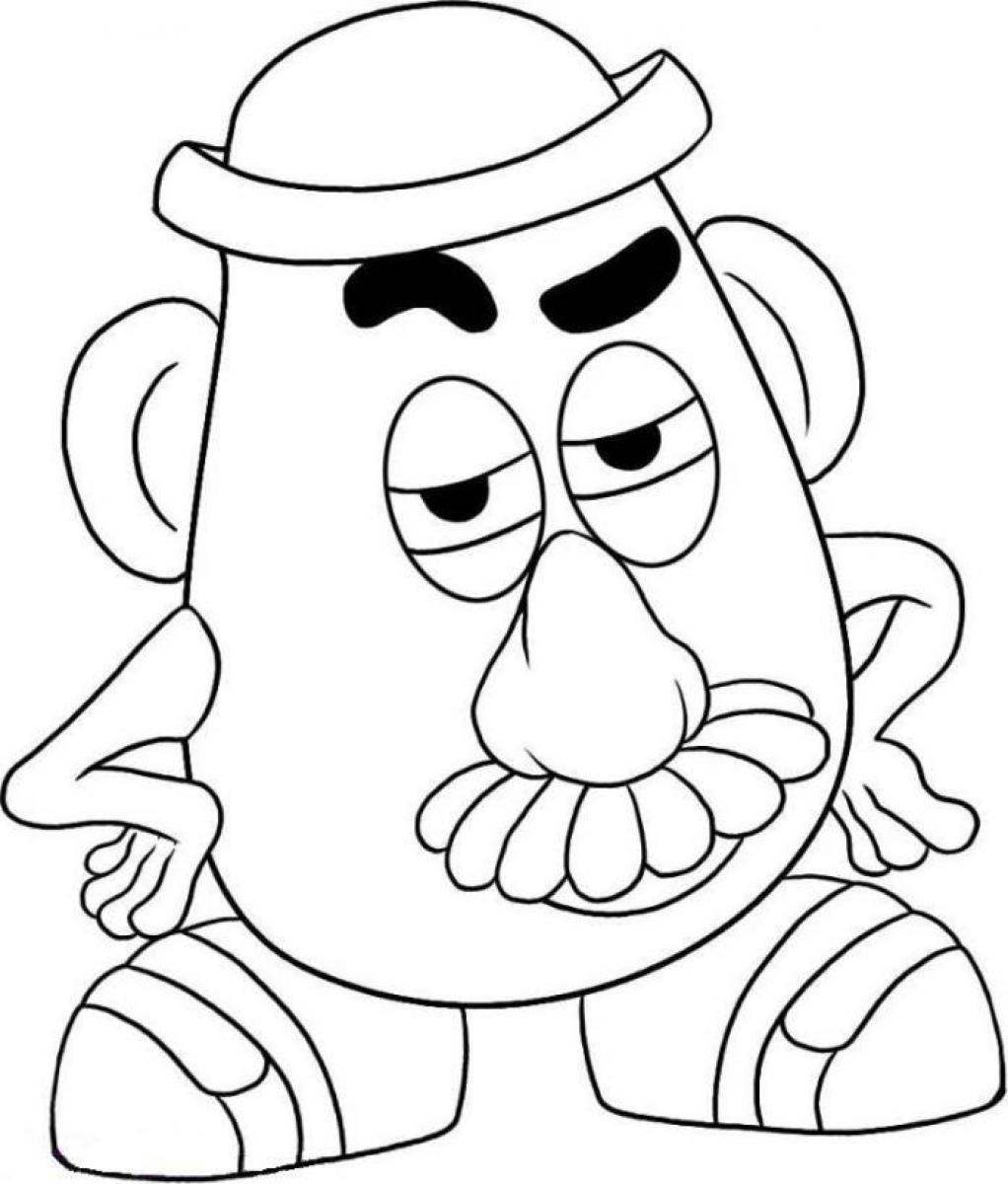 1022x1200 Mrs Potato Head Easy Coloring Page Many Interesting Cliparts