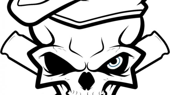 570x320 Easy Skull Drawings How To Draw An Army Skull Army Tattoo Step