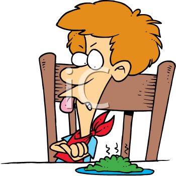 350x350 Royalty Free Clip Art Image Red Haired Boy Refusing To Eat His