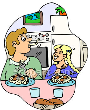 286x350 Family Eating Dinner Clipart