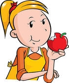 141x170 Eating An Apple Clipart