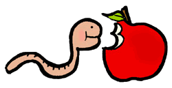 250x129 Worm Clipart Apple Clip Art