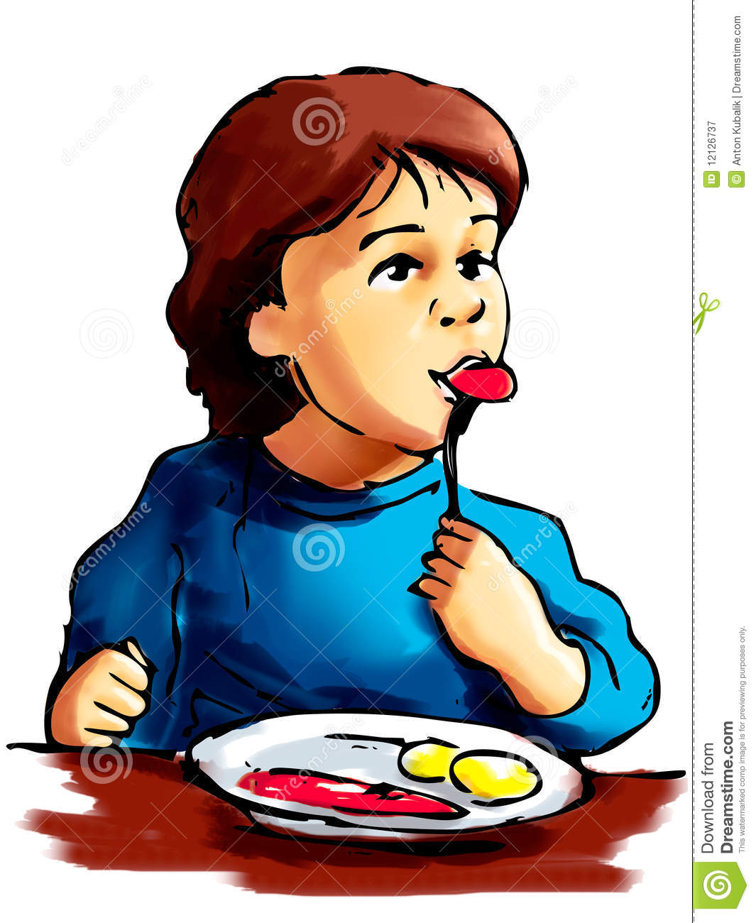 1065x1300 Having Breakfast Clipart