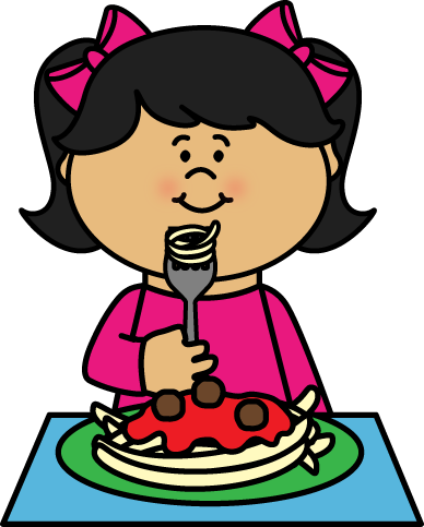 388x483 Kid Eating Spaghetti Clip Art