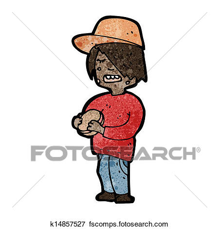 450x470 Clip Art Of Cartoon Boy Eating Junk Food K14857527